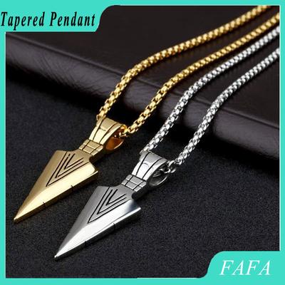 Men's Arrow Necklace Stainless Steel Pendant Short Keel Chain Retro Jewelry Gifts