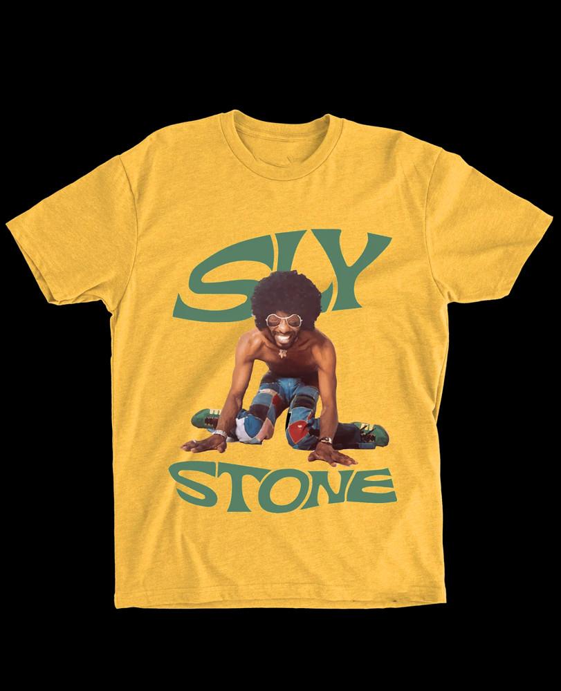 

Психоделический Соул Золотая Футболка Sly Stone Унисекс Все Размеры WA356 Унисекс Футболка S