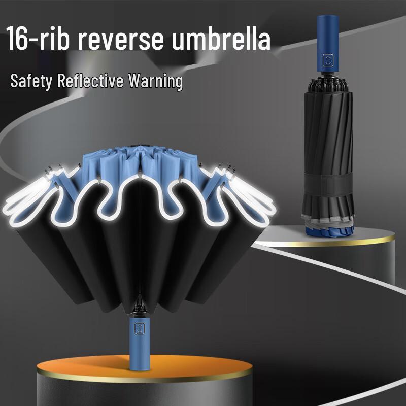 Automatic 16-Rib Reverse Folding Umbrella