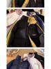Men's Trendy American Style Striped Patchwork Cotton Puffer Jacket - Winter 2025 Warm and Thickened Outerwear