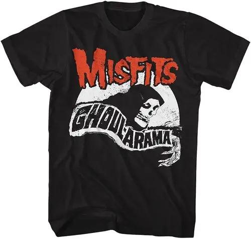 New Fashion Misfits Punk Style Tshirt Retro Street Skull Pattern Unisexs Tshirt