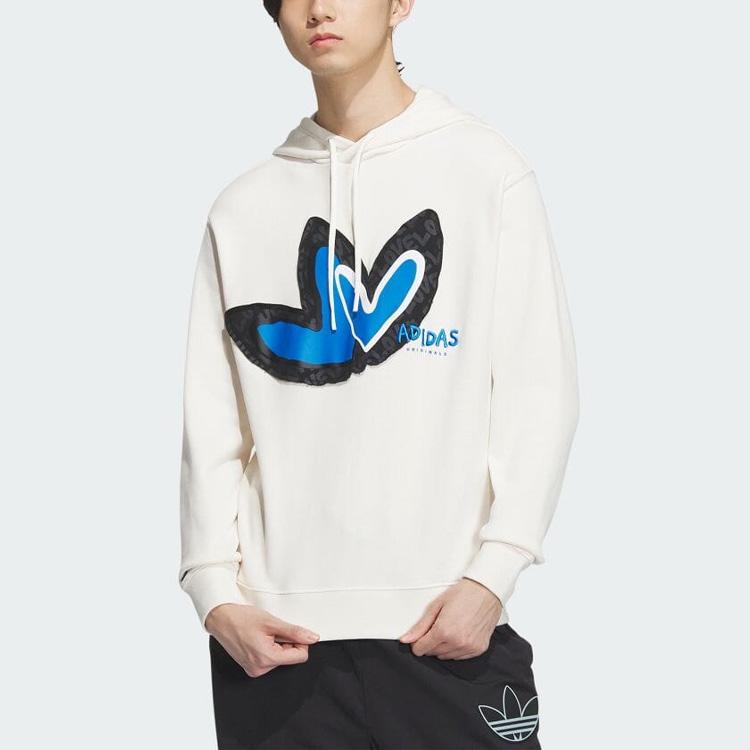 Adidas Originals Trefoil Special Edition Love Logo Hoodie Unisex Sportswear White IK8649