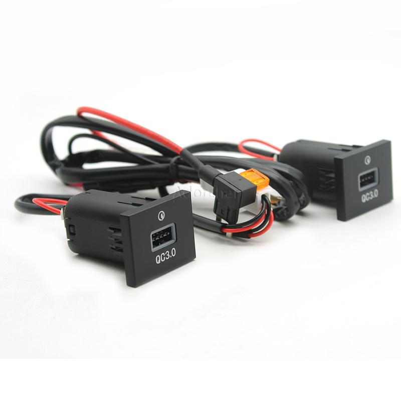 Fit For Ford Focus Mk2 2004-2011 12V/24V Car Phone Charger Socket Double QC3.0 USB Charging Port Power Adapter Accessories