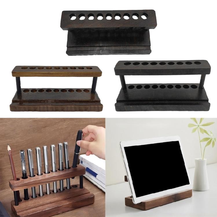 Wood Pen Holder Phone Holder Desk Organisers with Phone Stand Multifunctional Pencil Holder School Office Supplies