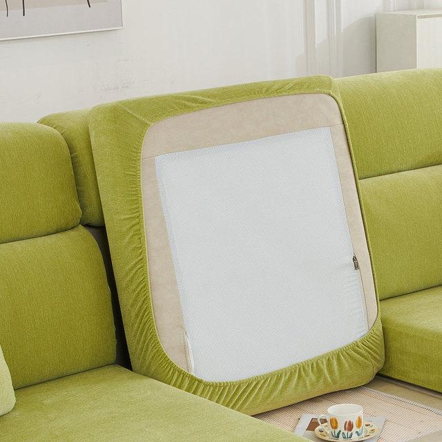 Eifloy High Stretch Seat Cushion Cover Individual Cushion 2 3 4 Seats Couch Slipcover Chenille Furniture Protector For Cats Kids