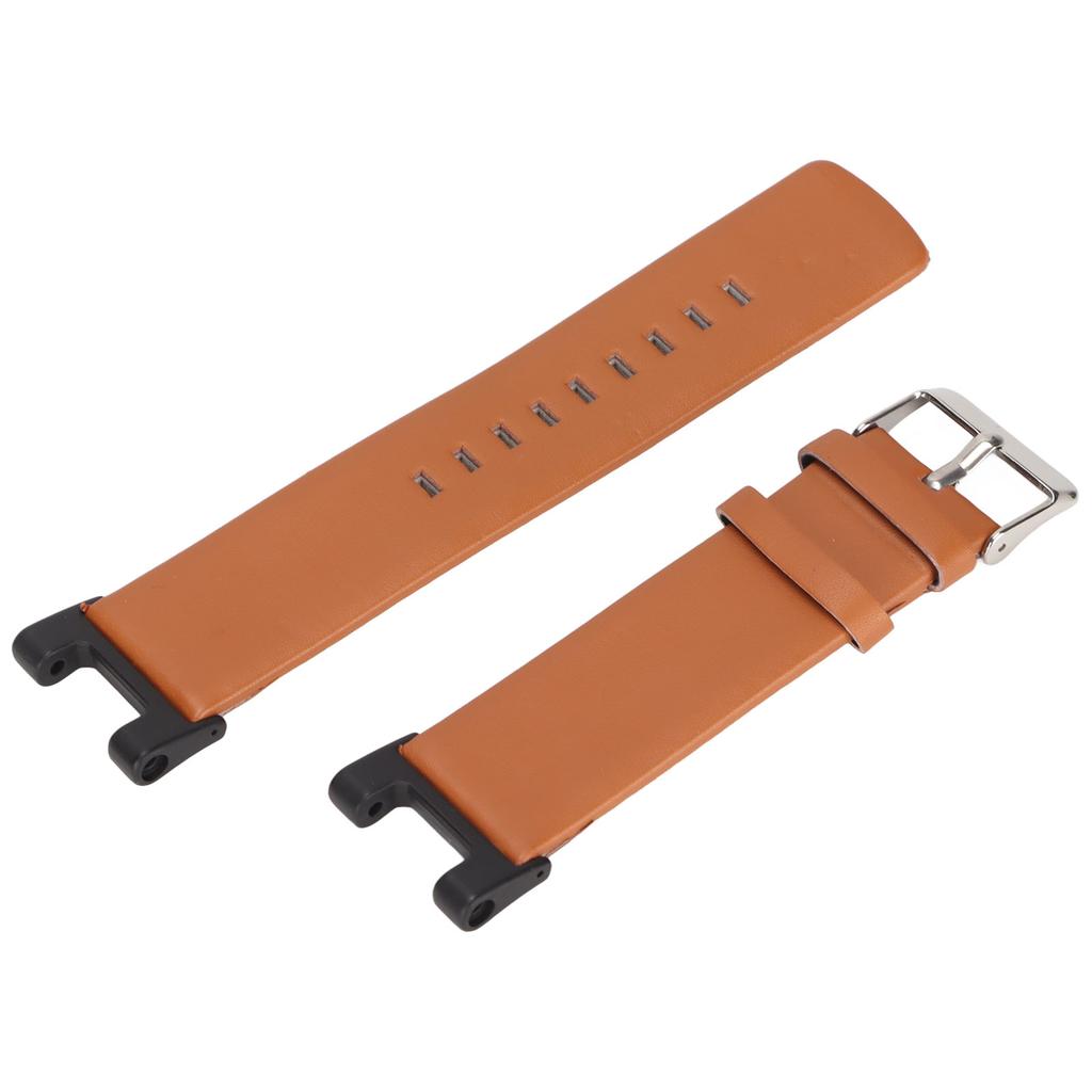 Leather Watch Band Wrist Watch Bands Double Sided Smartwatch Strap Replacement for Amazfit T Rex ProBrown
