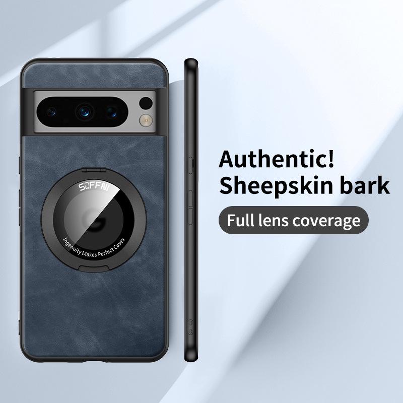 Lambskin Magnetic Ring Protective Case for Google Pixel 8 Pro, 7, 6A - Drop-proof Design Google 6A
