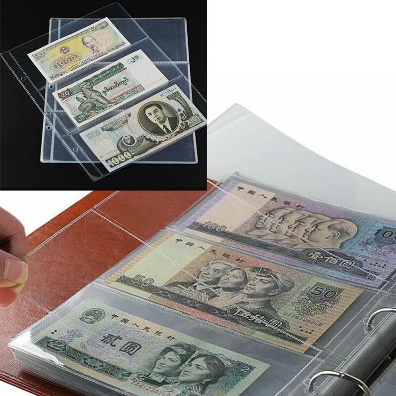 Storage Paper Money Album Clear Accessory Transparent Accessories Portable