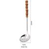 Abay Stainless Steel Slotted Spoon with Bamboo Handle, Set of 2
