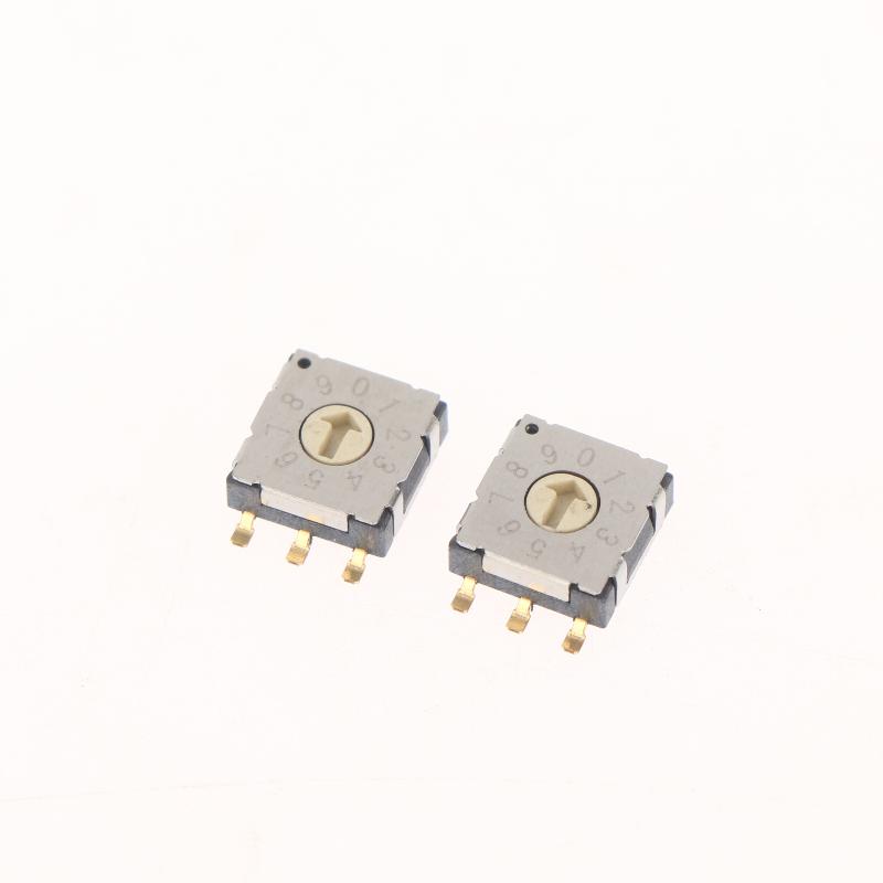2Pcs Mini Encoder Rotary Encoder Switch Bcd8421 Multi Gear Band Knob Switch Smd Band Switch