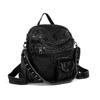 Vintage Denim Backpack Rivet Shoulder Bag Student Schoolbag Class Commuter Backpack