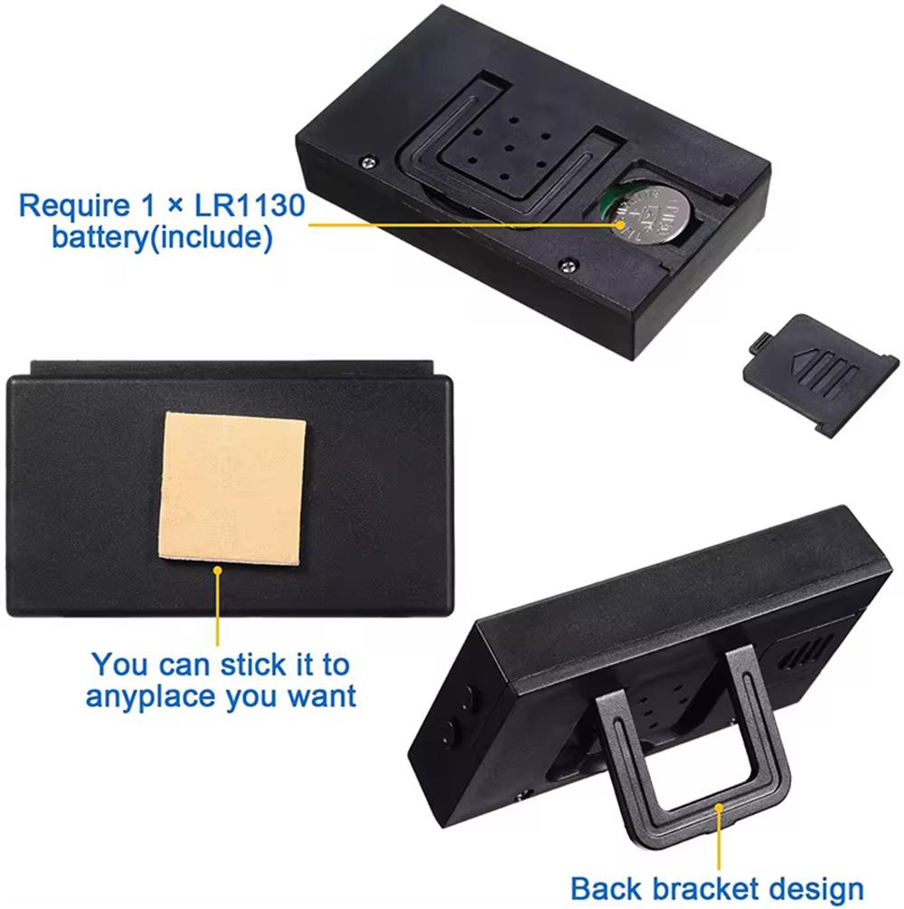 Mini Digital Clock Car Dashboard Clock Auto Car Truck Dashboard Time Vehicle Electronic Self-Adhesive Bracket Stand Clocks