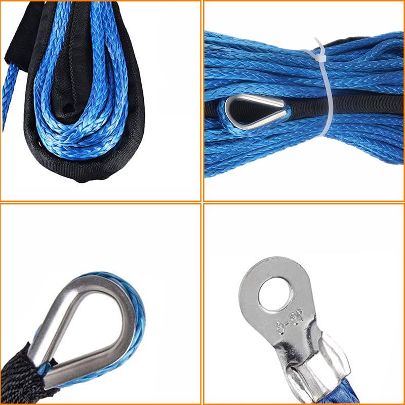 7000LBs Winch Line Cable Rope Winches Towing Hook Stopper Rubber for ATV SUV UTV Truck Offroad Accessories