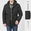Men's Winter Workwear Fleece Coat: Thickened Cotton, Multi-Pocket, Windproof, Waterproof Jacket