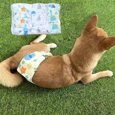 Neue tropische Ozean Rüdenwindeln für Shiba Inu, Bichon, Teddy