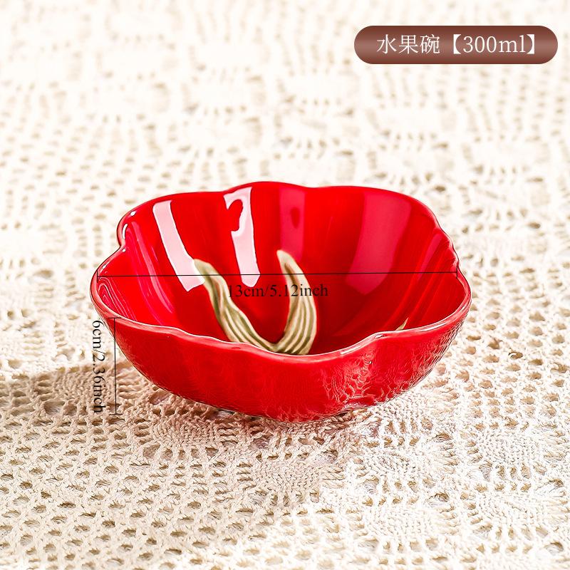 

Фруктовая тарелка помидор праздничный домашний гостиная фруктовая тарелка свадьба празднование красная любовь посуда десертная чаша тарелка