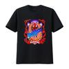 Vintage Heavy Metal Rock Phoenix Shield Print Casual T Shirt Vintage Washed Stylish Stretched Soft Top For Everyday Wear