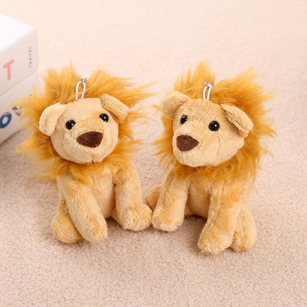Animal Lion Plush Pendant Doll With Fluffy Hair For Backpack Decor Ideas Gift
