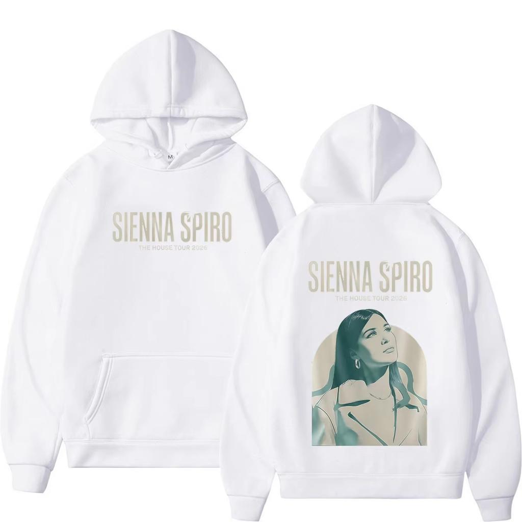Sienna Spiro My House Tour 2026 Grafik Hoodie Herren Damen Vintage Mode Sweatshirt Herbst Winter Hoodie Trendige Streetwear für den täglichen Look
