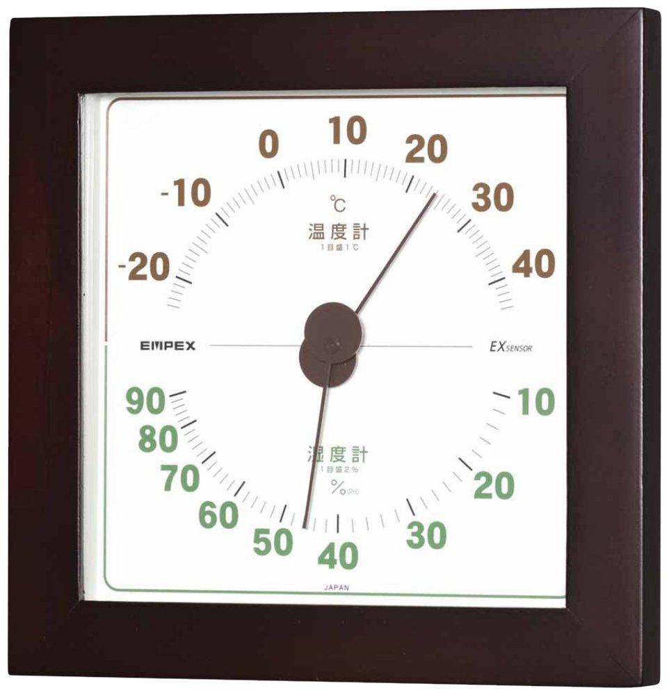 

Empex Weather Meter, Thermo-Hygrometer, and Weston Thermo-Hygrometer, Tabletop/Wall-Mountable, Made in Japan, Brown, TM-762