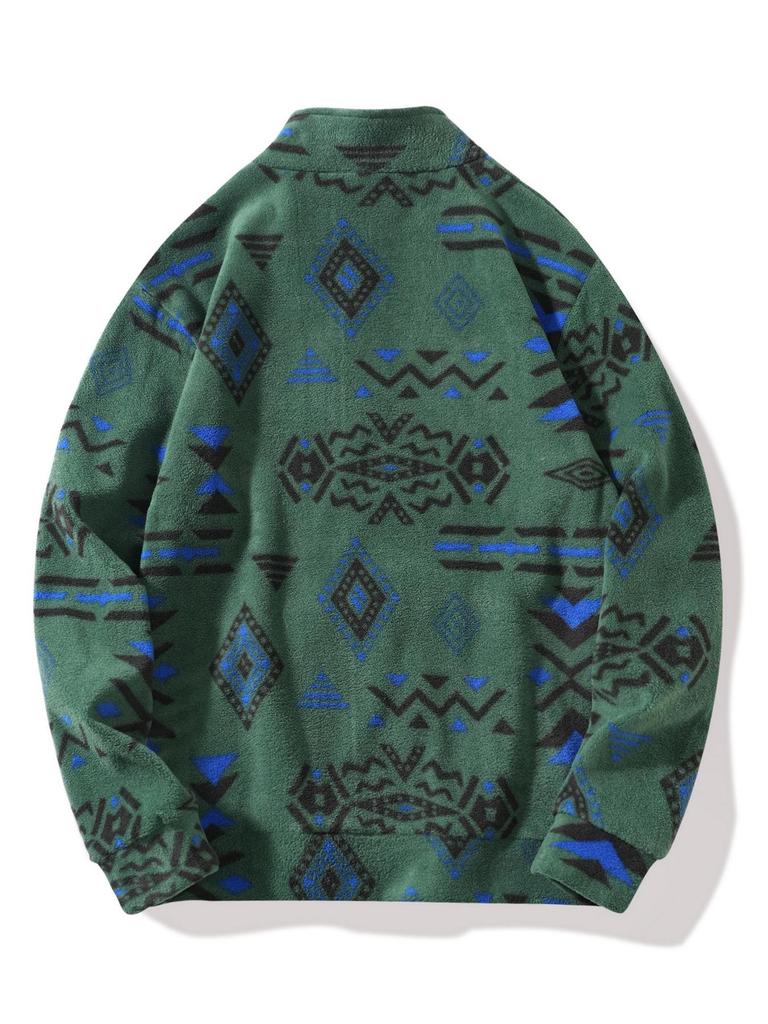 Men's Cross-Border Autumn/Winter Thick Stand Collar Half-Zip Hoodie