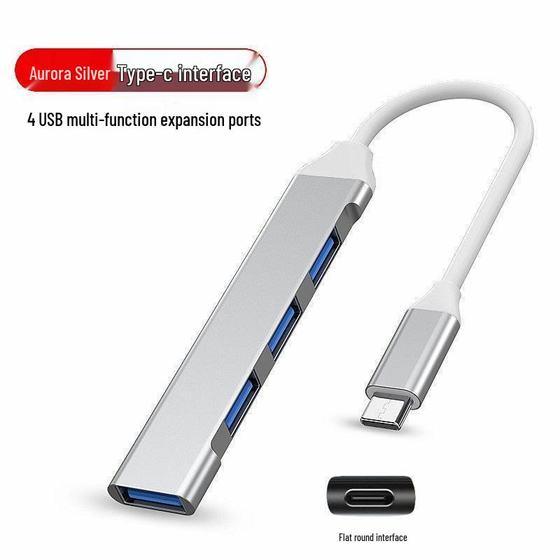 USB 3.0 Multi-Port Hub Splitter with Type-C for Laptops, Tablets, and Desktops