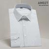 2025 Spring/Summer Men's Iron-Free White Long Sleeve Business Casual Shirt - Plus Size Available