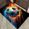 Soccer Design Area Rug: Non-Slip Decor Mat for Living Room, Bedroom, Kitchen, Chair Mat, Home Decoration Gift