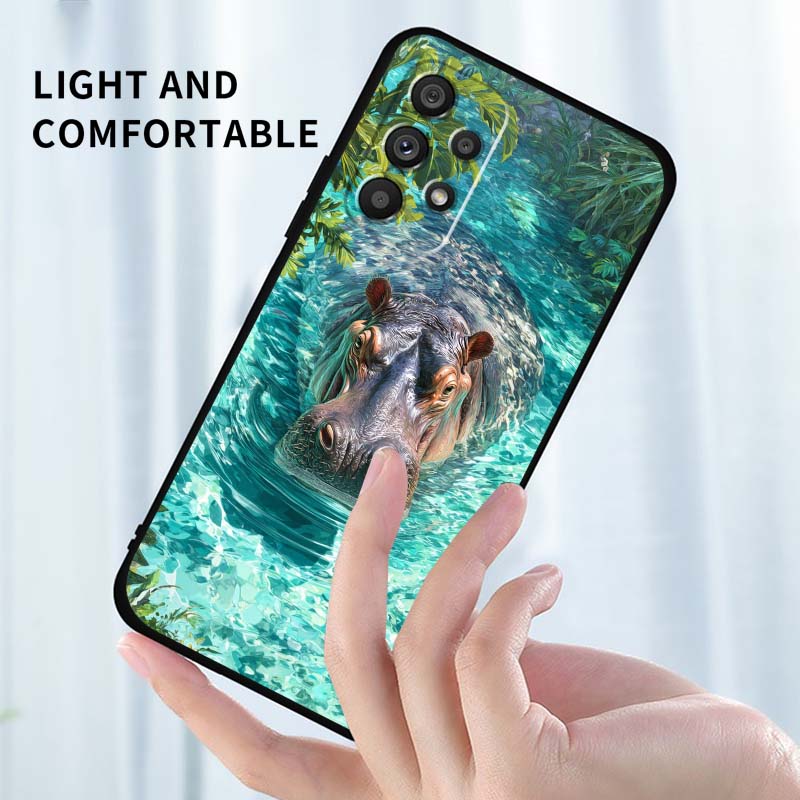 Tung Tung Sahur Anime Art For Samsung A73 A72 A71 A55 A54 A53 A52 A51 A13 A22 A16 A15 A12 A14 A26 A07 5G Black Phone Case