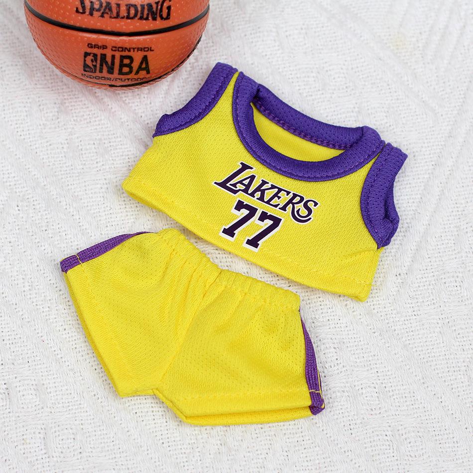 17cm Labubu Doll Sports Uniform Set - Basketball & Football Macaron Outfit