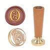 Handcrafted Beechwood Wax Seal Stamp With Interchangeable Brass Embossing Tip for Elegant Correspondence