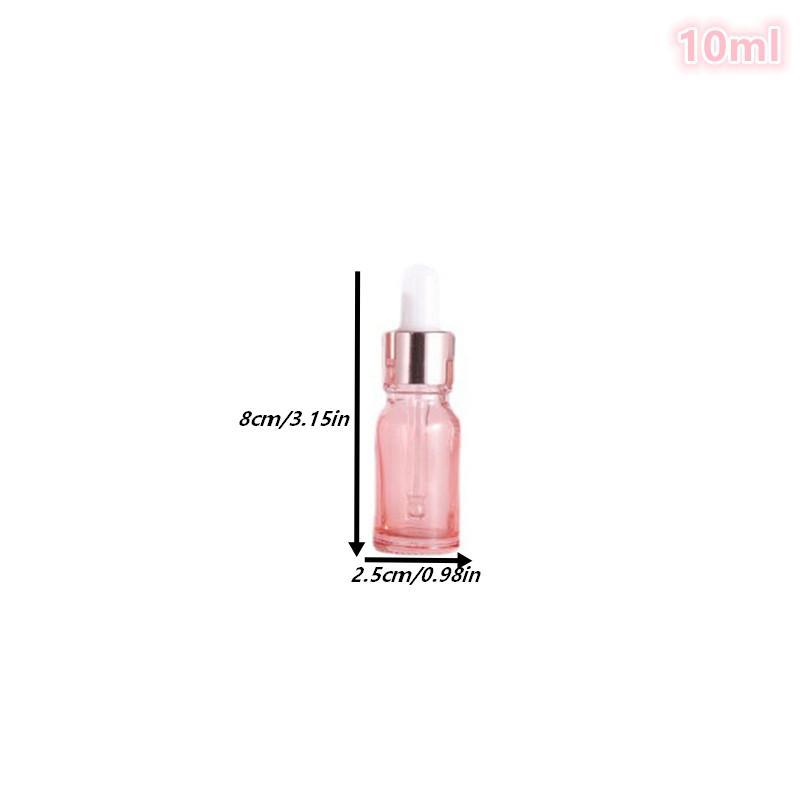 Dropper Bottles Refillable 5-100ML Rose Gold Lid Cosmetic Container Glass Aromatherapy Liquid For Essential Massage Oil Pipette