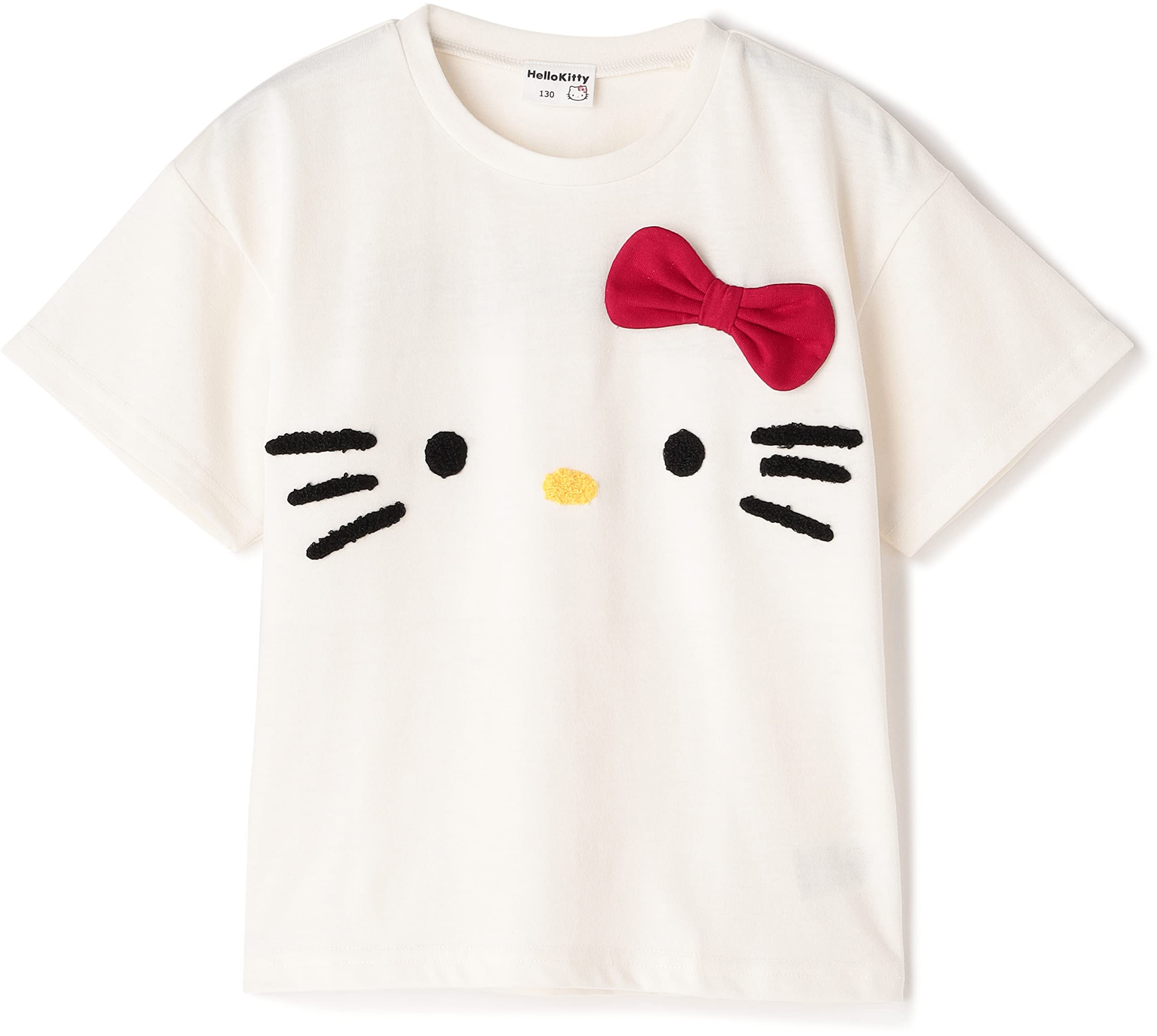 

Hello Kitty with [Sanrio] T-shirt ribbon, girls, off-white