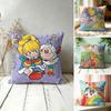 Regenbogen BBrite Niedliche Kissenhülle Quadratisch Kurzer Plüsch Kissenbezug Wohnzimmer Sofa Heimdekoration Funda X