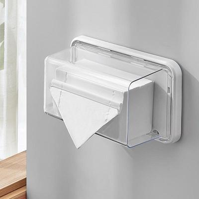 Punch-Free Magnetic Tissue Box Creative Wall-Mounted Paper Towel Storage Container Household Kitchen Bathroom Paper Organizer