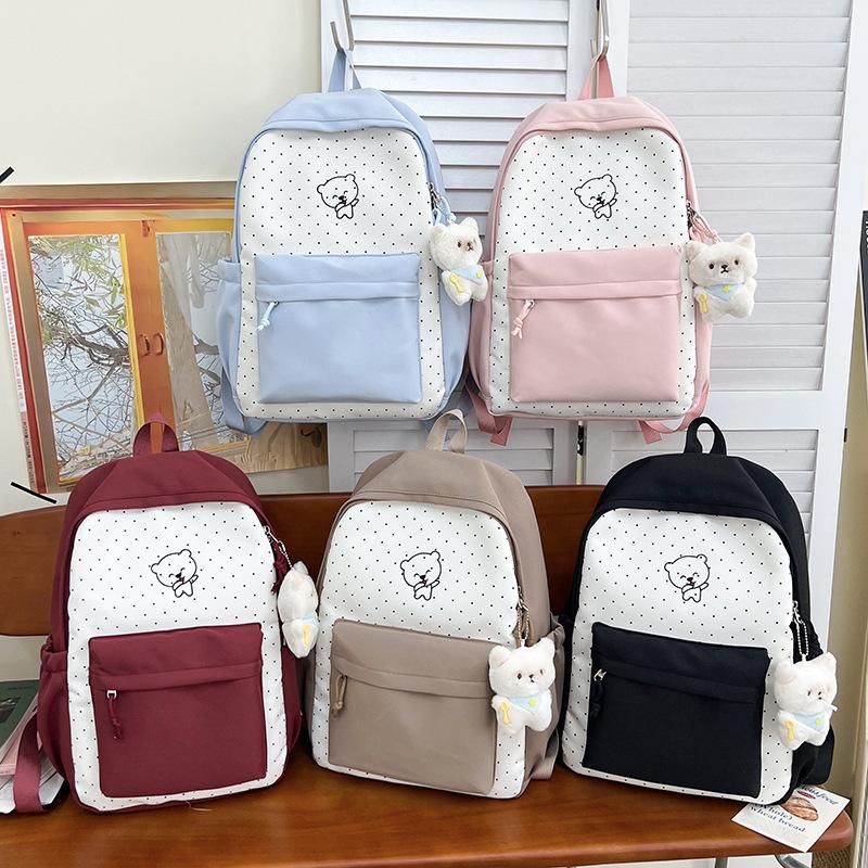 Schoolbag new Japanese ins style cute girl cartoon backpack student schoolbag large-capacity commuter anti-splashing backpack
