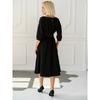 Women's Spring and Summer New Fashionable and Casual Seven Sleeve Waist Slimming Dress