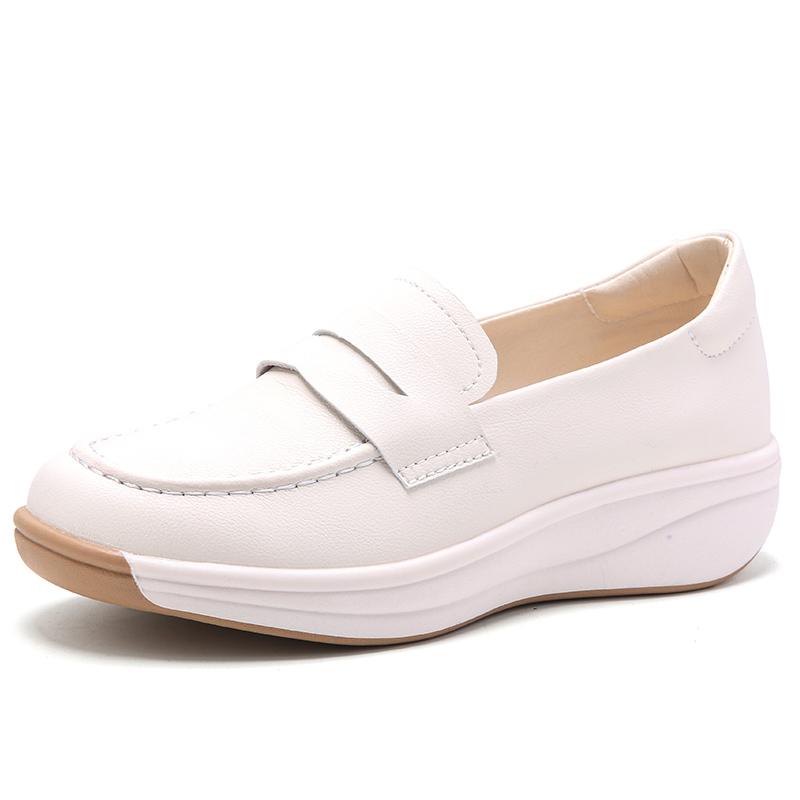 

Женские кроссовки из микрофибры большого размера, весенние туфли на танкетке, подошва, женские кроссовки, высота каблука 4,0 см, свадебные лоферы 5.5