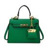 Simple Solid Color Women's Shoulder Bag, New Messenger Bag with Pendant, Women's High-end Handbag.