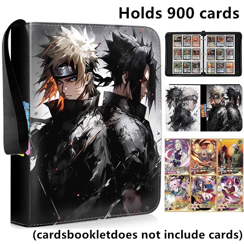400pcs/900pcs Naruto Card Album Book Folder 4/9 Card Slots Collections Zipper Double Pocket Zipper Card Binder Holder