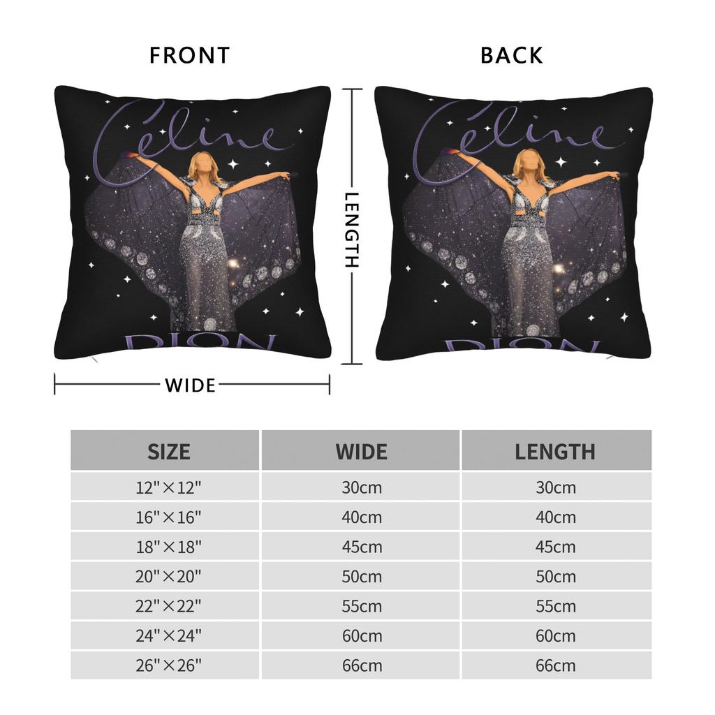 Poszewka na poduszkę Celine Dion Celestial Grace Miękka poszewka na poduszkę na krzesło sofę wystrój domu Poszewki na poduszki Kawaii