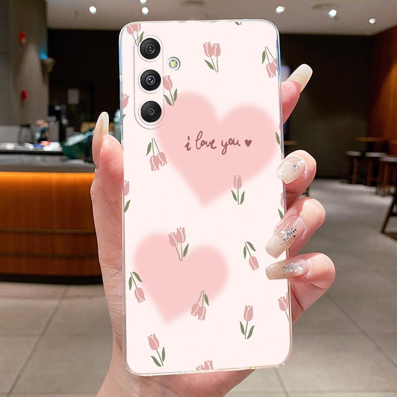 Phone Case For Samsung Galaxy M34 5G M54 F54 F34 Protective Cases For Samsung M52 Capa Flower Butterfly Soft Silicone TPU Cover