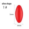Silicone Olive-Shaped Fluorescent Fishing Float Tail Magnifier Bean
