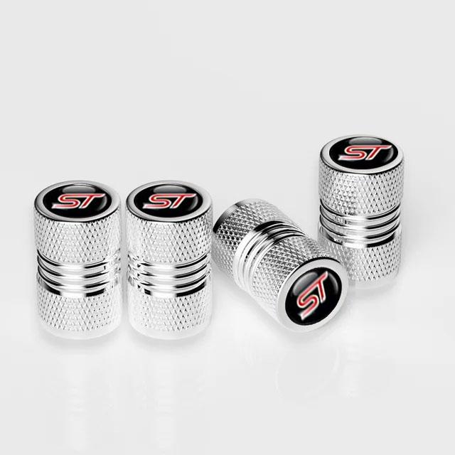 ZKBGQ1 4Pcs/set High Quality Car Valve Caps Stem Case Covers For ST Line Accessories Wheel Valve Dust Caps Tyre Rim Stem Cover For Ford