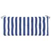 Garden Bench Cushions 2 Pcs Blue & White Striped 120 X 50 X 7 Cm Fabric