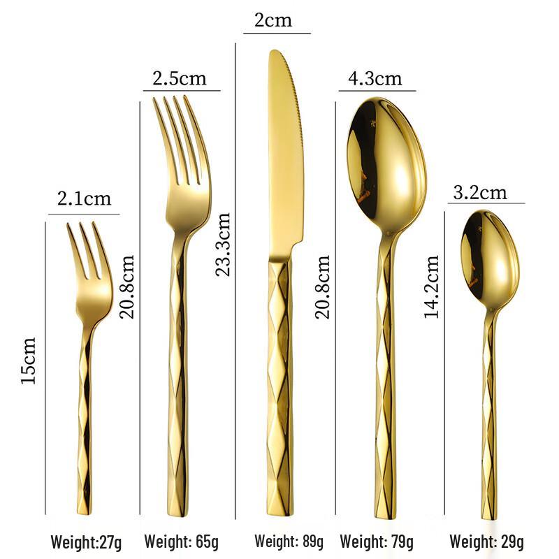 304 Stainless Steel Western Dinnerware Set