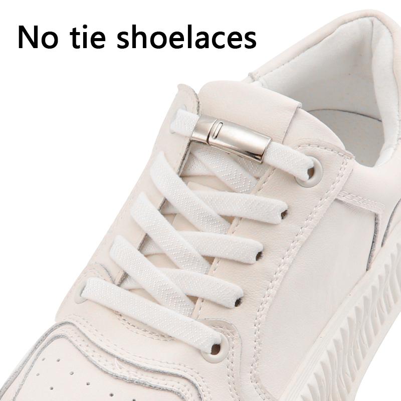 Elastic Laces Sneakers Magnetic Shoelaces Without ties 8mm Flat  Rubber Shoelace Tennis No Tie Shoe laces Shoes Accessories