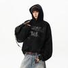 Gradual Change Mottled Letter Printed Sweater Women's Autumn Ruffian Handsome Casual Coat Loose Versatile Hoodie
