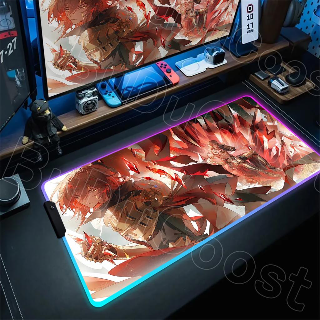 HD Print Honkai Star Rail Phainon Mydei Anaxa Computer Mouse Pad RGB Mousepad Office Game Keyboard Desk Mats Xxl Large Mause Pad