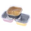 10Set Aluminum Foil Cake Container 325Ml Cake Pans Liners With Lids Heat-Resistant Foil Baking Cups Cake Pan Kitchen Tool